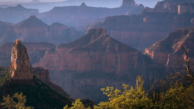 The North Rim of the Grand Canyon. The US National Park Service on Friday evacuated all visitors and campers at the North Rim due to the White Sage Fire, which was burning about 50km from the Dragon Bravo Fire. Photo / 123RF
