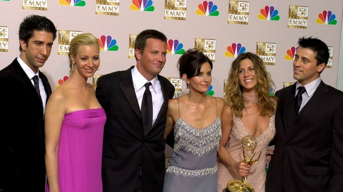 David Schwimmer, Lisa Kudrow, Matthew Perry, Courteney Cox, Jennifer Aniston and Matt LeBlanc. (Photo / AP)