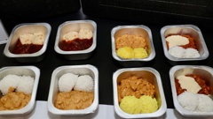 Options for the school lunches programmes on display. Photo / Mark Mitchell