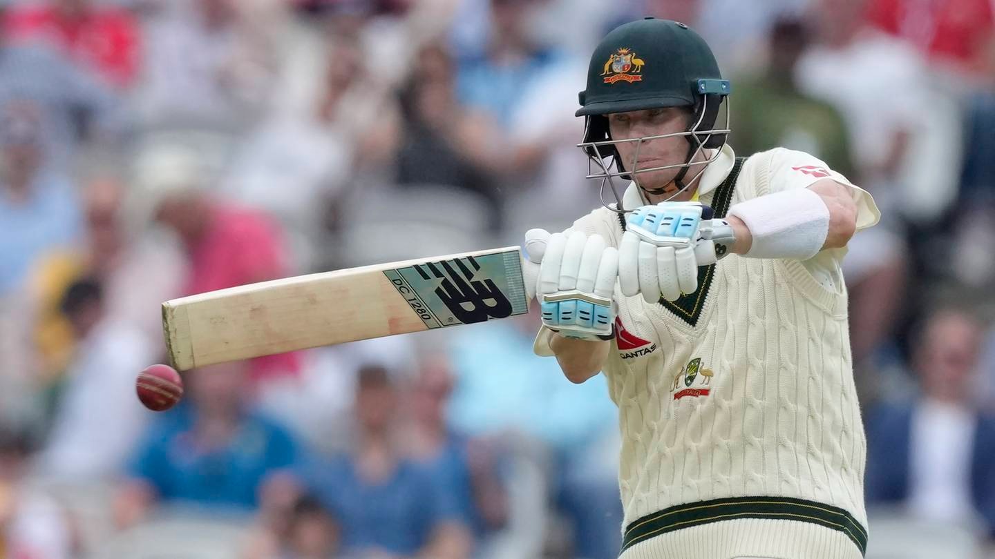 Australia's Steven Smith bats during day one of the second Ashes Test cricket match at Lord's Cricket Ground. Photo / AP
