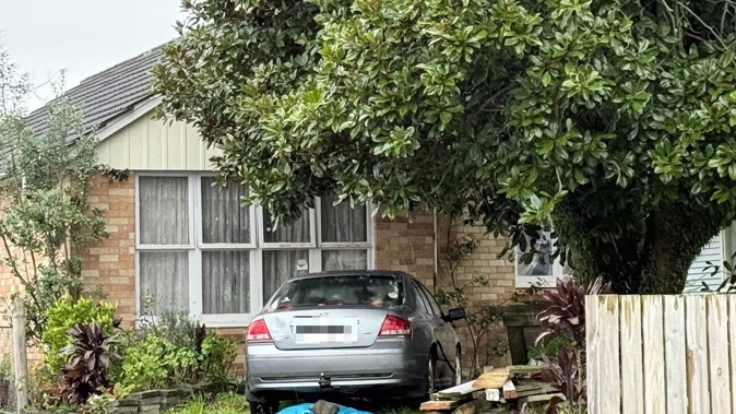 Police are investigating after a car crashed into a Fairfield, Hamilton property before the driver was allegedly assaulted. Photo / Malisha Kumar