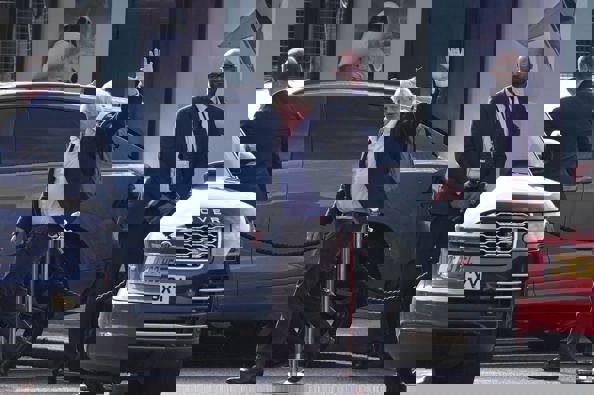 Former Prime Minister Boris Johnsonat Gatwick Airport in London following the resignation of Liz Truss as Prime Minister. Photo / Gareth Fuller, via AP