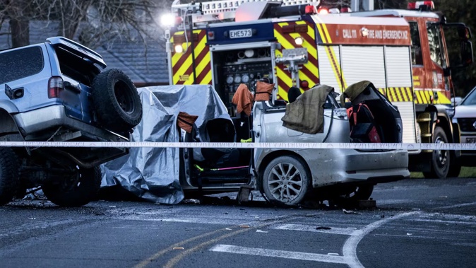 Three people are feared dead in a two-vehicle crash on State Highway 79 near Geraldine. Photo / George Heard