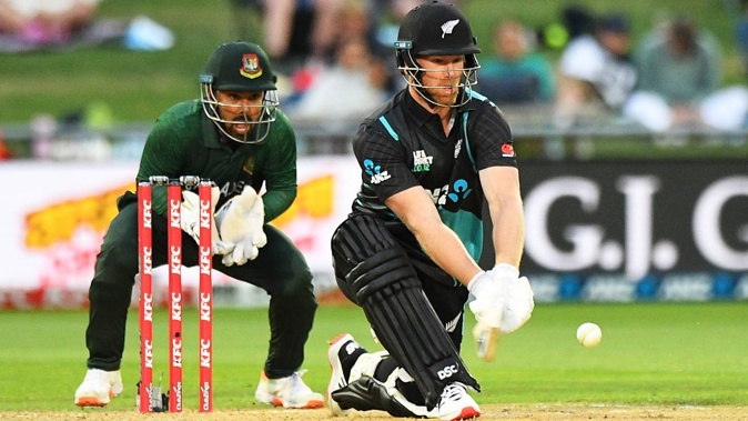 Jimmy Neesham top-scored for the Black Caps in the first T20 against Bangladesh. Photo / Photosport