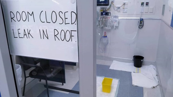 Three rooms in Whangarei hospital's emergency department are still closed due to a leaky ceiling. Photo / supplied