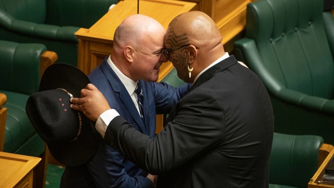 National Party leader Christopher Luxon and Māori Party co-leader Rawiri Waititi in 2020. Photo / Mark Mitchell
