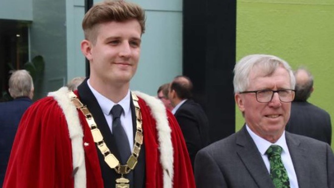 Gore District mayor Ben Bell, left, with appointed Gore District deputy mayor Cr Stewart MacDonell. Photo / Sandy Eggleston