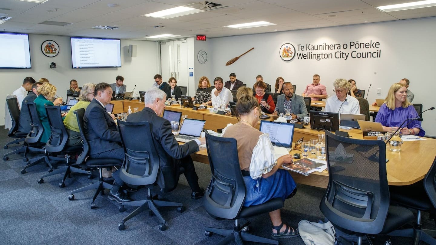Wellington City Councillors meeting at their chambers on The Terrace. Photo / Mark Mitchell.