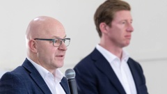 The National Party’s mental health and suicide prevention spokesman, Matt Doocey, and Tauranga MP Sam Uffindell. Photo / Alex Cairns
