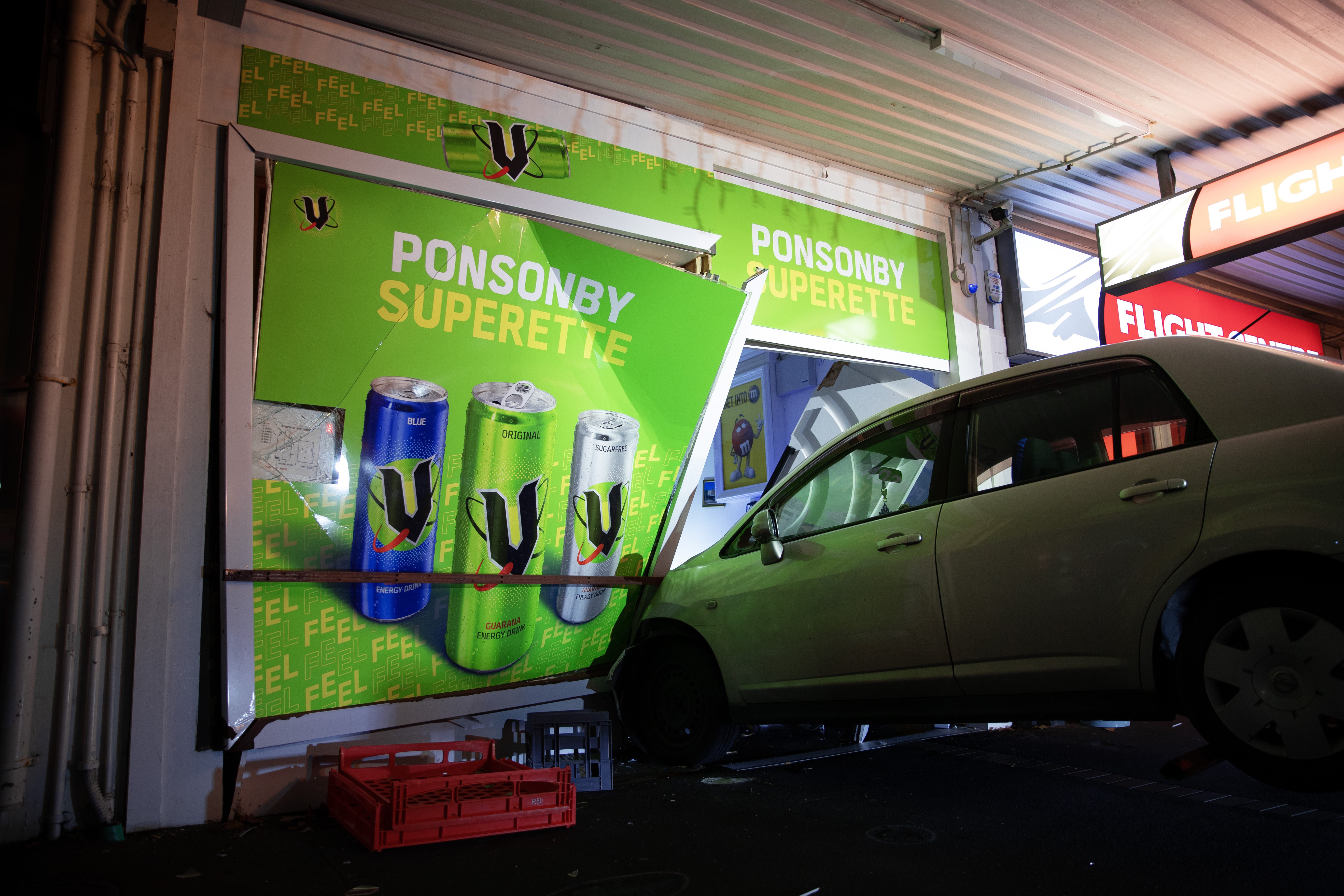 Ponsonby Superette was one of five businesses in Auckland targeted by thieves last night. Photo / Hayden Woodward
