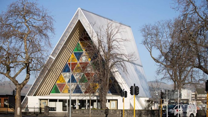 The Cardboard Cathedral in Christchurch. Photo / George Heard