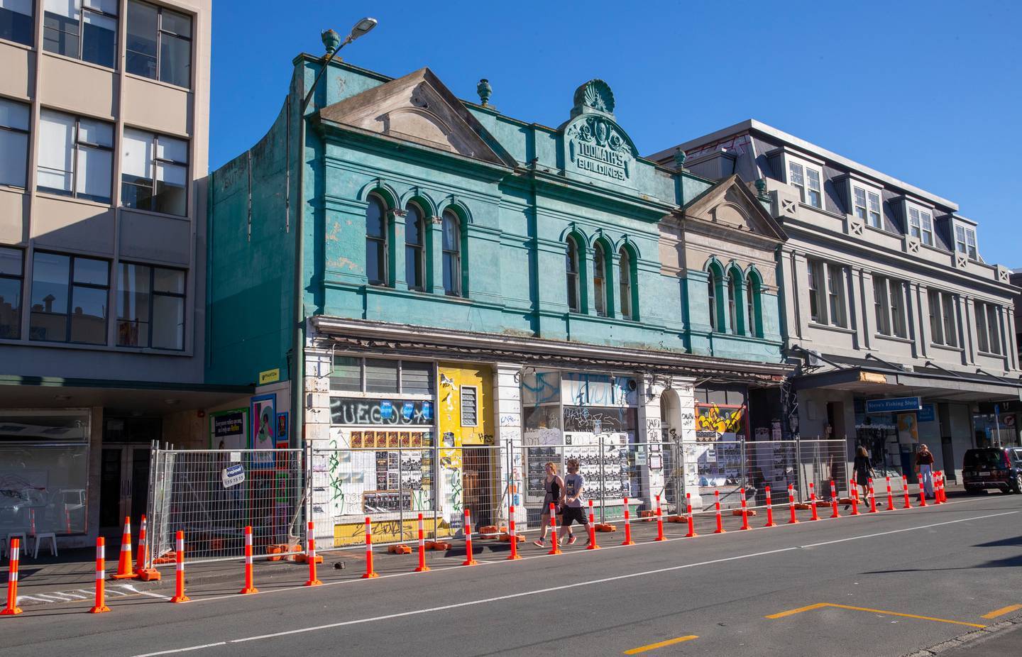 The Toomath's building was cordoned off in 2019. Photo / Mark Mitchell