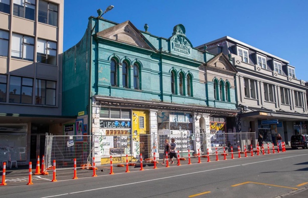 The Toomath's building was cordoned off in 2019. Photo / Mark Mitchell