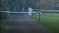 Police investigating the section of creek and walkway in West Auckland's Sunnyvale where Wednesday's attack took place. Photo / Supplied / Joshua Young