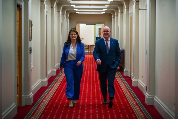 National Party leadership Nicola Willis and Christopher Luxon. Photo / Twitter