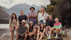 The blurred faces of the cast of the 2023 season of Celebrity Treasure Island. Photo / NZ Herald