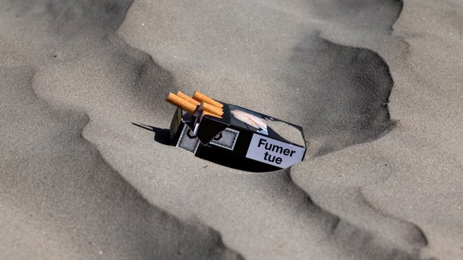From July 1, 2025 smoking will be banned on beaches as France brings in a smoking ban for all outdoor places that can be frequented by children. Photo / AFP
