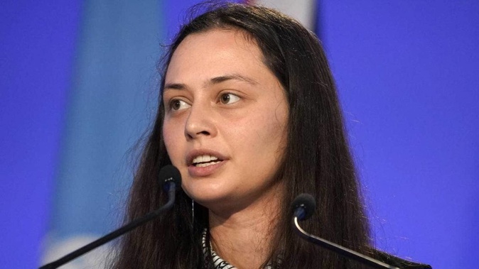 India Logan-Riley spoke during the Procedural Opening of the COP26 UN Climate Summit in Glasgow, Scotland. (Photo / AP)