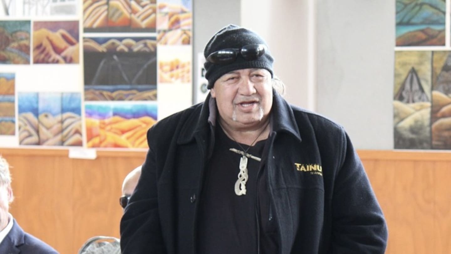 Robert Tukiri Jnr speaking at a school scholarship launch in 2020. Photo / Supplied