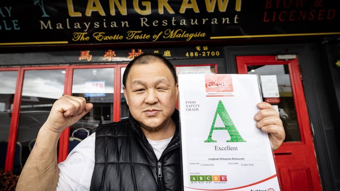Henry Hew, co-owner of the Langkawi Malaysian Restaurant in Milford. Photo / Jason Oxenham
