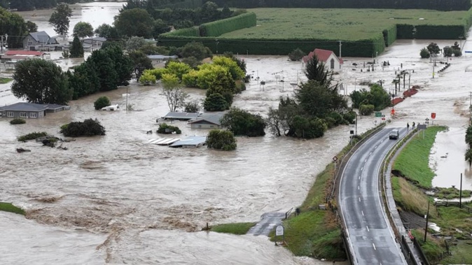 The Ngaruroro River in Hawke's Bay during Cyclone Gabrielle. Photo / Dawson Bliss