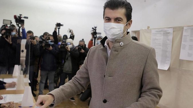 Kiril Petkov, leader of We Continue the Change party, casts his ballot in Sofia. (Photo / AP)