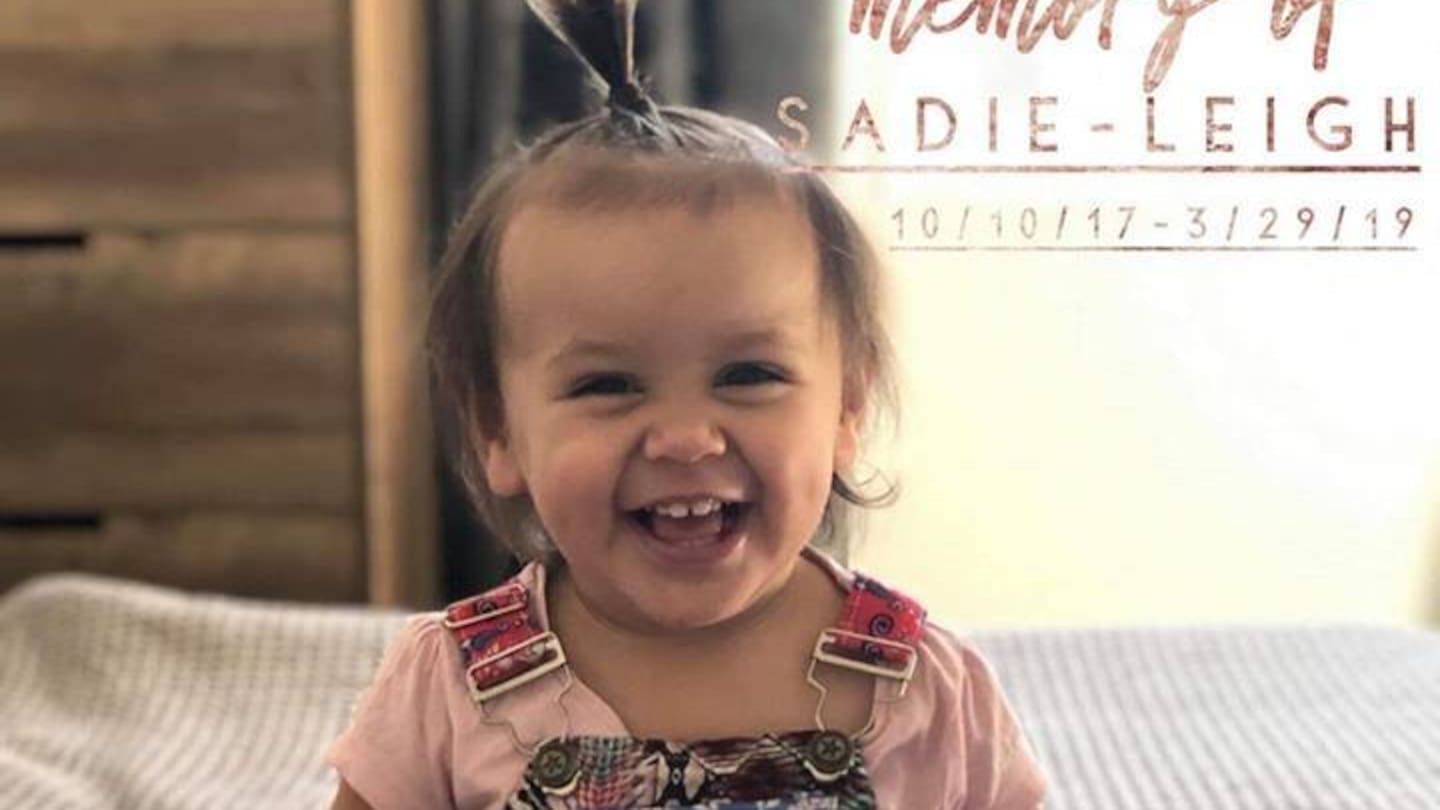 The defence for a man accused of murdering 17-month-old Sadie-Leigh Gardner has pointed the finger at the toddler's mother.