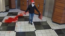 Israel-Hamas war: Man dressed as Santa defaces Israel embassy building in Wellington