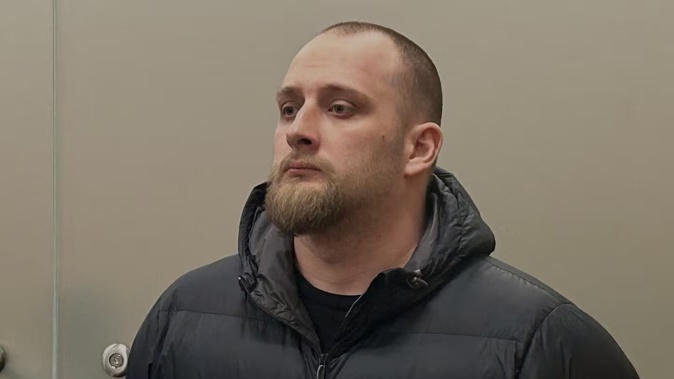 Ricky-Lee Maynard during sentencing in the Nelson District Court on charges that included strangling a woman while she slept. Photo / Tracy Neal
