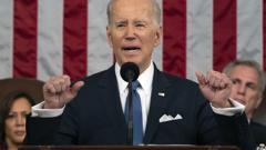 President Joe Biden delivers the State of the Union address to a joint session of Congress at the U.S. Capitol, Feb. 7, 2023. Photo / AP