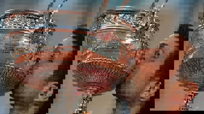 Novak Djokovic kisses the cup after winning the French Open. (Photo / AP)