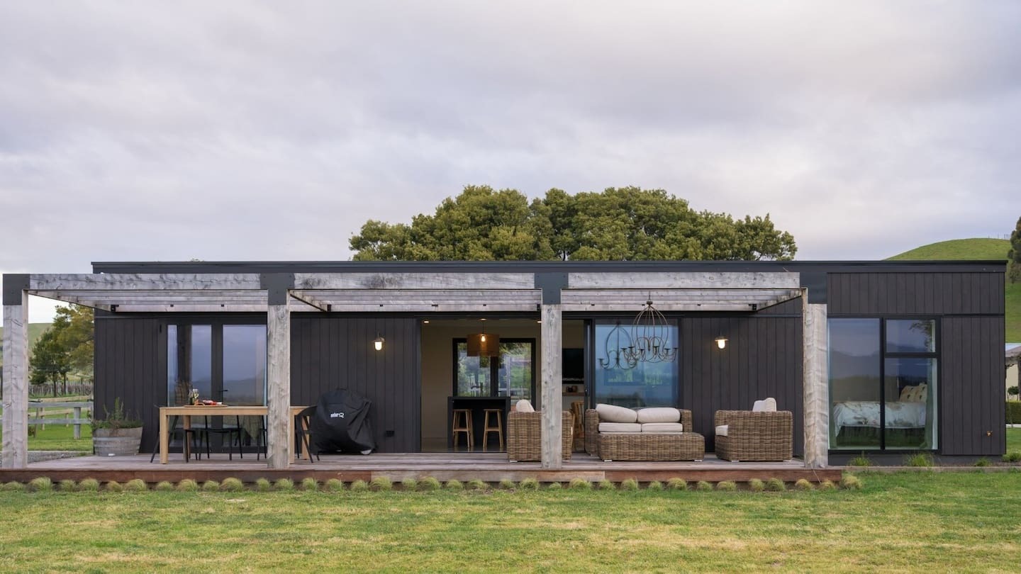 The vineyard cottage in Fairhall, Marlborough, before it was destroyed by arson in July 2023. Jack Norris, who had been staying there, is in prison for the fire he started after being asked to leave. Image / Supplied