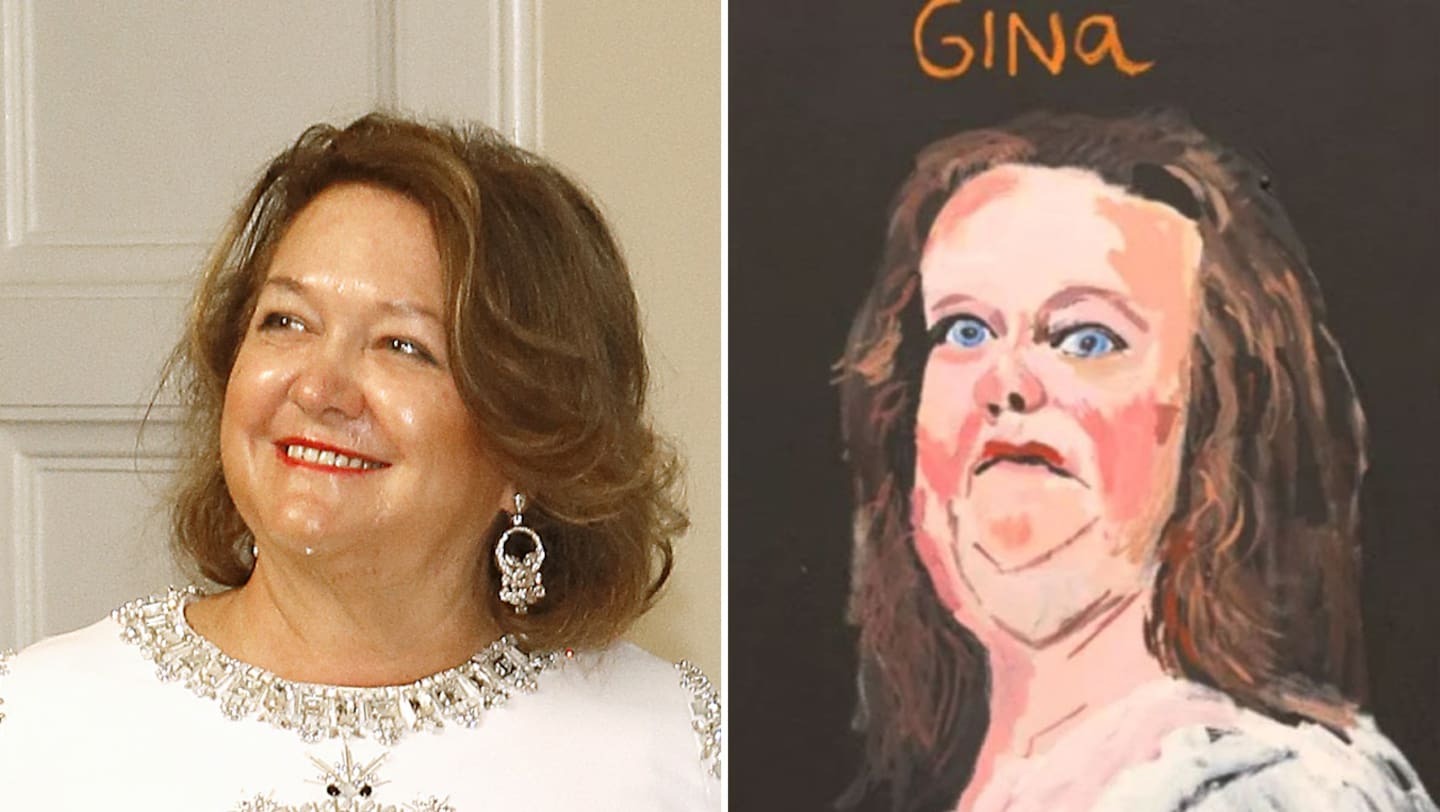 Gina Rinehart is reportedly unhappy with the portrait by Vincent Namatjira.