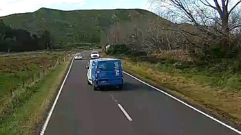 Watch: 'I left my fingernails in the steering wheel' – van driver's risky overtake
