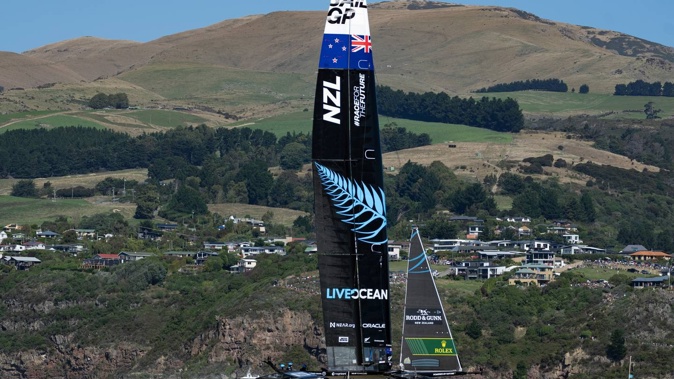 SailGP made its New Zealand debut in Lyttelton in early 2023. Photo: Bob Martin / SailGP