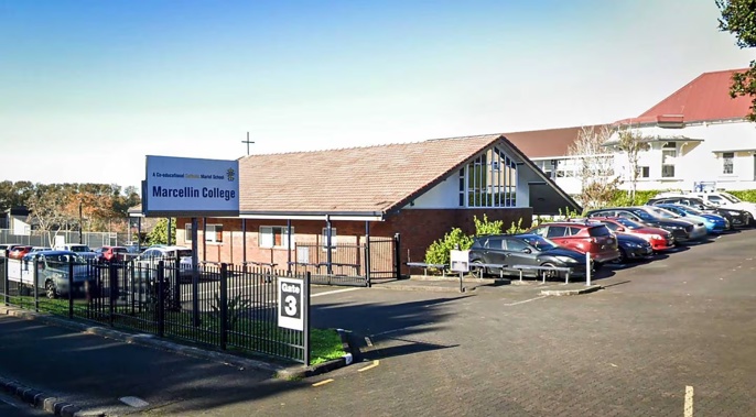 The student from Marcellin College was allegedly smashed in the head with a bottle before being kicked and stomped on as he returned home to Māngere after school. Photo / Google Maps