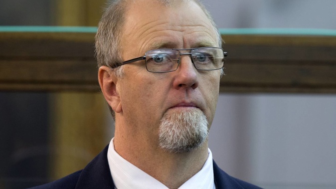 Mark Lundy in the dock during his trial in March 2015. Photo / Mark Mitchell