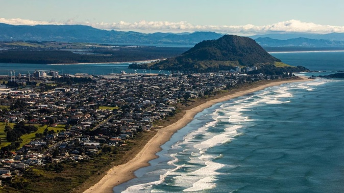 Aerial view of Mount Maunganui. Photo / Mead Norton