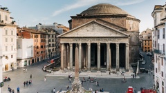 Visitors to the Pantheon will have to pay an entrance fee from today, as a new programme launches for tourists. Photo / Unsplash