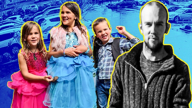 Wanted man Tom Phillips has evaded capture since disappearing with his three young kids, from left, Ember, Jayda and Maverick in December 2021. This month, police offered an $80,000 reward for information leading to the safe recovery of the children.