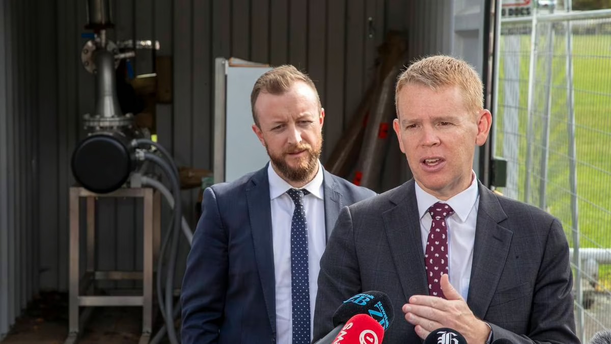 Prime Minister Chris Hipkins and Local Government Minister Kieran McAnulty. Photo / NZ Herald