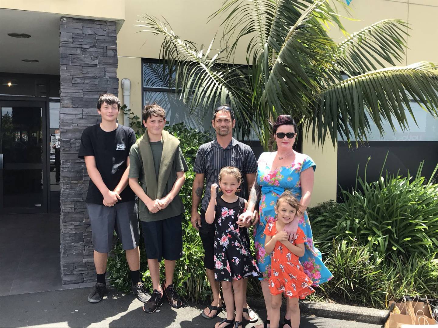 Mark MacLean and Dereda Lipsey-MacLean with their children Tyrin, 17, Javiah, 16, Sequoia, 10, and Kordei, 6.