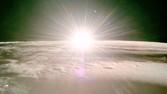 The private US lander Blue Ghost has captured pictures of a lunar sunset. Photo / Firefly Aerospace