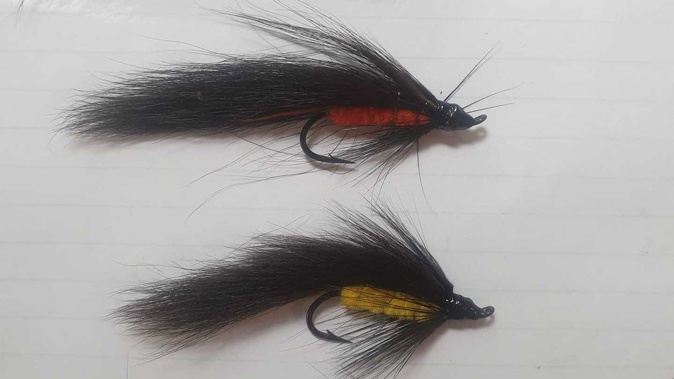 Trout fishing flies made out of stoat tails. (Photo / Supplied)