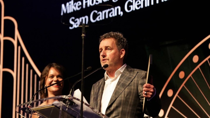 Newstalk ZB's Mike Hosking and Heather du Plessis Allan, both number one with their respective shows.