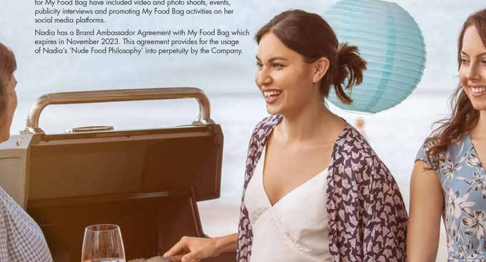 My Food Bag co-founder and brand ambassador Nadia Lim as featured in the company's IPO product disclosure statement. (Photo / My Food Bag)