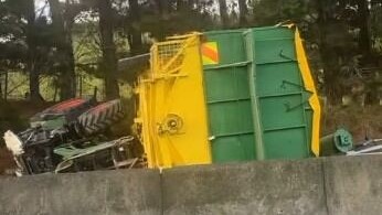'Significant delays' after tractor and trailer rolls, blocking SH1 at Pōkeno