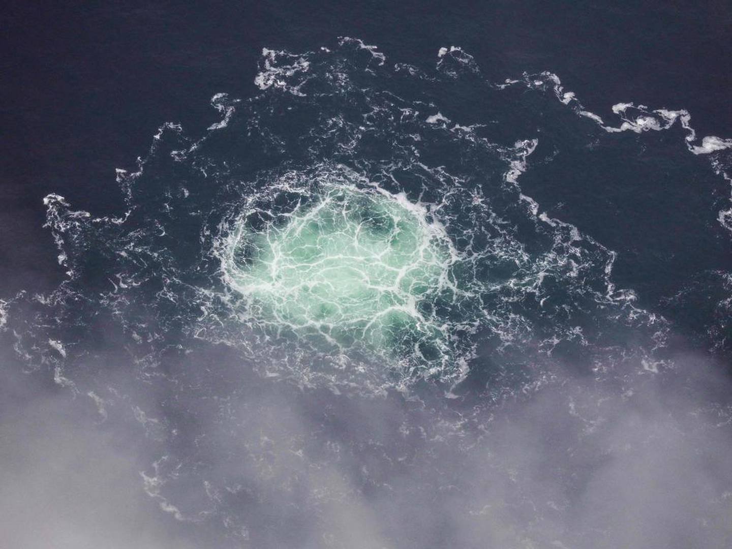 Russia exploded its own supply of gas on the Nord Stream 2 gas pipeline, in the Swedish economic zone in the Baltic Sea. Photo / Swedish Coast Guard