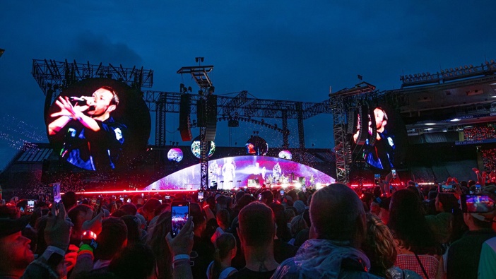 Last year, over 180,000 Coldplay fans attended three sold-out concerts. Photo / Hayden Woodward