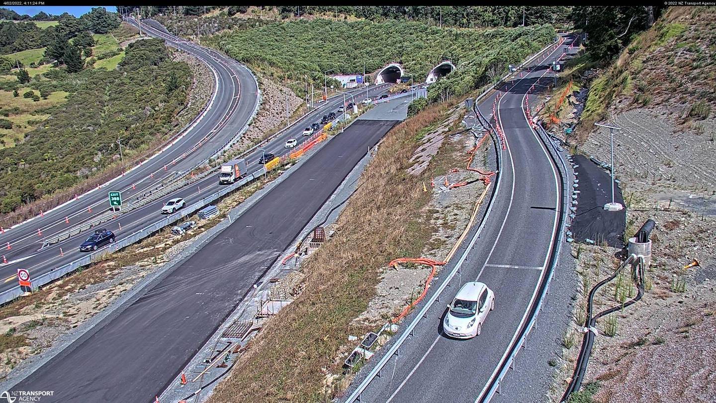 Roads, including the SH1 Johnstones Hill Tunnels near Puhoi, are already clogged with vehicles as people escape the city. (Photo / NZTA)